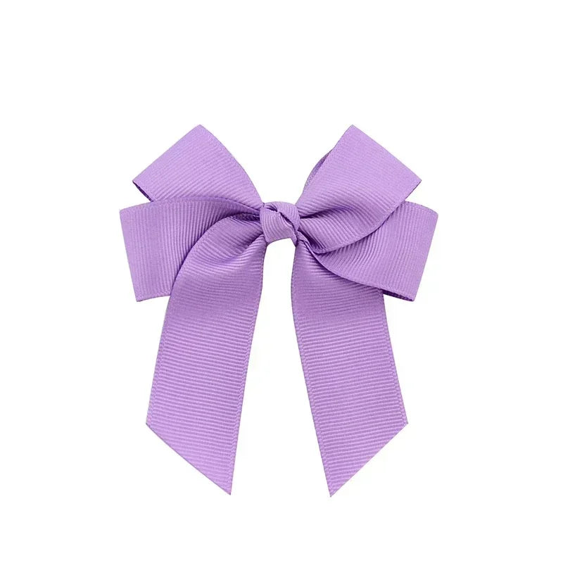 1pcs 3.6'' Solid Color Bowknot Hair Clips For Baby Girls Classic Bows Hairpins Cute Barrettes Headwear Kids Hair Accessories