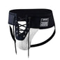 Open Front Men Jockstrap Briefs Athletic Supporter,3" Waistband Detachable Pouch Breathable Workout Sport Underwear Gay Thongs