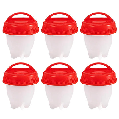3/6pcs BPA Free Silicone Egg Boiler Steamer Non-stick Silicone Egg Cook Cups Fast Egg Poacher for Breakfast Kitchen Cooking Tool
