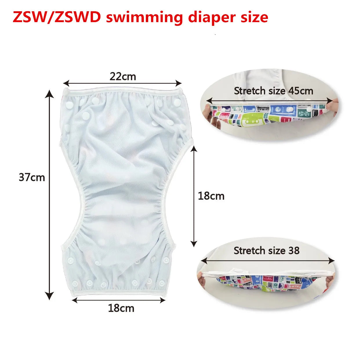 U Pick Alvababy Big Size Swim Diaper Swimsuit Cool Fashion Reusable Swim Nappy for Babies 0-3 years Old