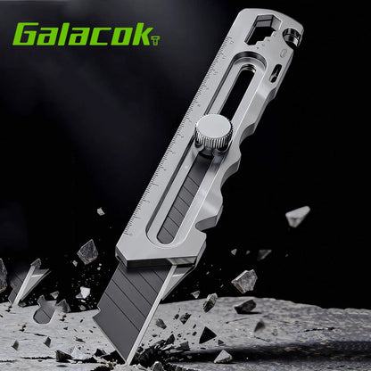 Stainless Steel Utility Knife 6 In 1 Multi-Function Opener Retractable Box Cutter Portable Office Home Courier Unboxing Knifes