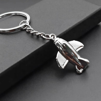 Air Plane Model Fighter Keychains Metal Cool Airplane Keyring Pendant Car Motorcycle Bag Key Chain Ring for Men Creative Gift