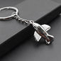 Air Plane Model Fighter Keychains Metal Cool Airplane Keyring Pendant Car Motorcycle Bag Key Chain Ring for Men Creative Gift