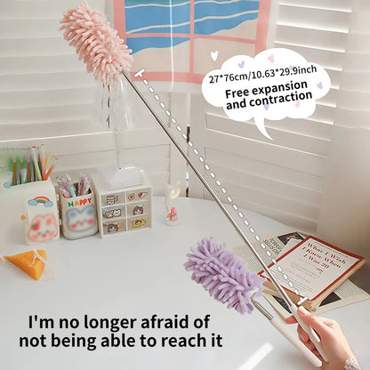 1-Piece Washable Mini Telescopic Duster with Extendable Handle, Lint-Free, Multi-Functional and Efficient Cleaning Tool with Flexible Head - Suitable for Narrow Spaces in Homes and Cars