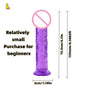 Realistic Soft Jelly Dildo Transparent Suction Cup Strong Grip Flexible Intimate Toy for Women Solo Couple Play