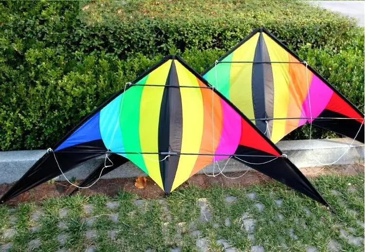 Outdoor Fun Sports 2.2m Power Dual Line Stunt Kite  With Handle And String Good  Flying