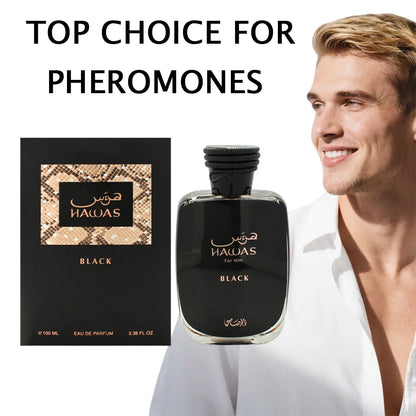 100ML Hawas Ice for Men Eau De Parfum Spray Original Arabian Perfume Men's Premium Arabian Long Lasting Fragrance