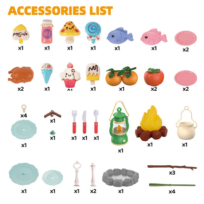 Kids Camping Tent Set Baby Playground Miniature Foods Children's Tent House Indoor Outdoor Parent-Child Interactive Game Toys