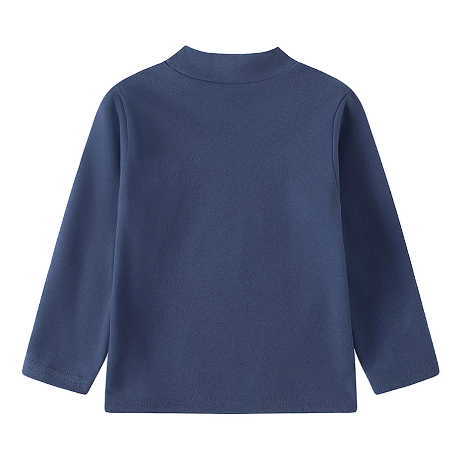 1/3/4 Pcs Children's Mid-collar Bottoming Shirt in Autumn And Winter Solid Color Joker Girls' Long sleeve T-shirt Boys' Casual S
