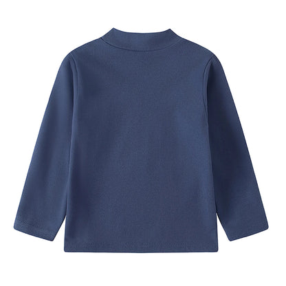 1/3/4 Pcs Children's Mid-collar Bottoming Shirt in Autumn And Winter Solid Color Joker Girls' Long sleeve T-shirt Boys' Casual S