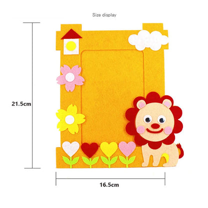 3Pcs/set DIY Cartoon Animal 6 Inch Photo Frame Children Handmade Craft Art Toys for Kids Girl Home Decor Kindergarten Applique