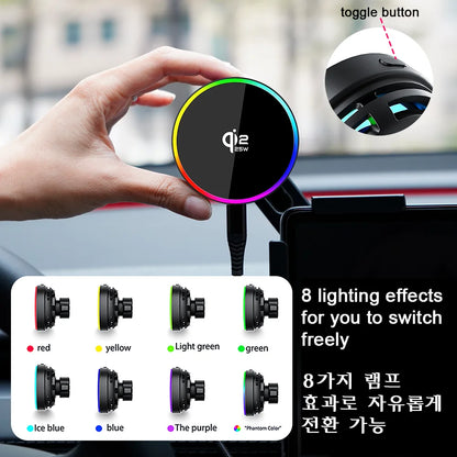 Car Phone Mount Holder 15W and 25W Qi2.2 Magnetic Wireless Charger Compatible with MagSafe for Tesla Model Y 3 JUNIPER 2026
