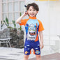 2-10T Summer Kids Boy Swimsuits Vacation Beach Pants Long sleeve Tops with Hat Toddler Sets Fashion Children Surfing Swim Suit