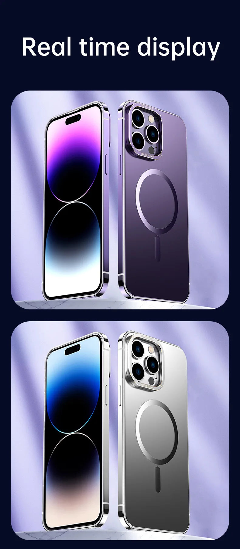 For iphone 16 15 Pro Max Case Raw Titanium Magnetic MagSafe wireless charge Metal frosting Original color protective back cover