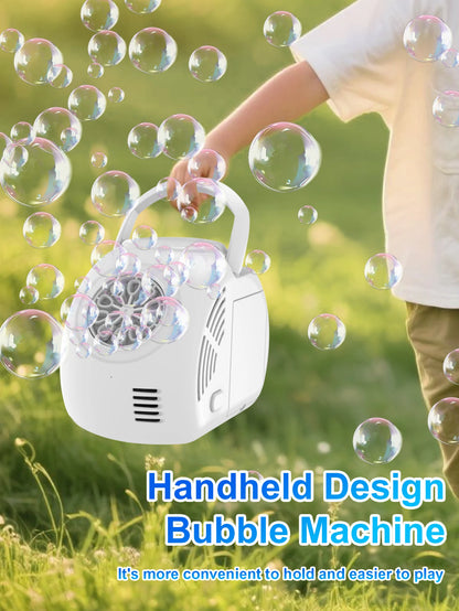 Handheld outdoor bubble machine electric with light bubble toy bubble launcher holiday  gift without battery bubble water