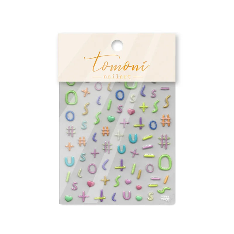 Line Flower Powder Blusher Love Heart High Quality Jelly Series Adhesive Nail Sticker Nail Art Decoration Decals Design T-2830