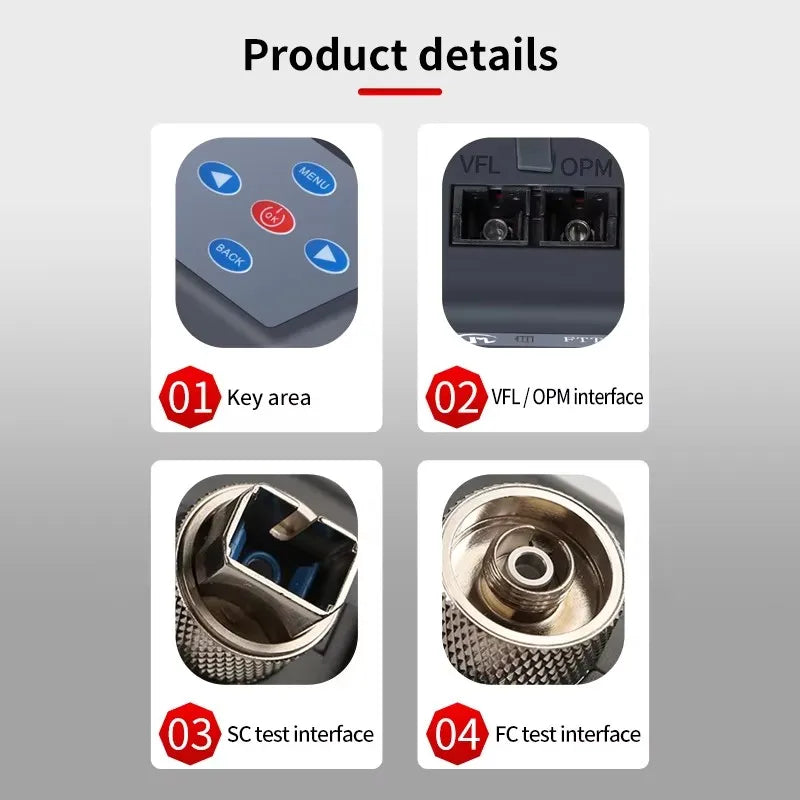 YOUYSI  4 in 1 FTTH OTDR Mini Optical Power Meter Stable light source VFL Multifunction can Test Active Fiber OTDR YYS-306N