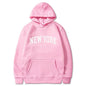 Men Women New York U.S.A City Hoodies Fashion Letter Printed Graphic Sweatshirts Loose Casual Harajuku Hooded Pullover Sportwear
