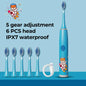 Kids Sonic Electric Toothbrush Rechargeable Smart Timer Colorful Cartoon Teeth Whitening Portable USB Charging  Tooth Brush
