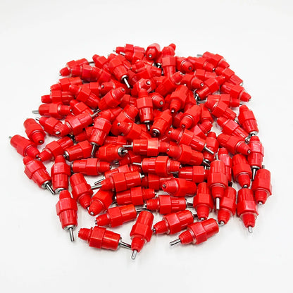 100 Pcs Chicken Waterer Nipple Drinkers Quail Pigeon Waterer Nipple Automatic Water Spring Type Poultry Farming Supplies