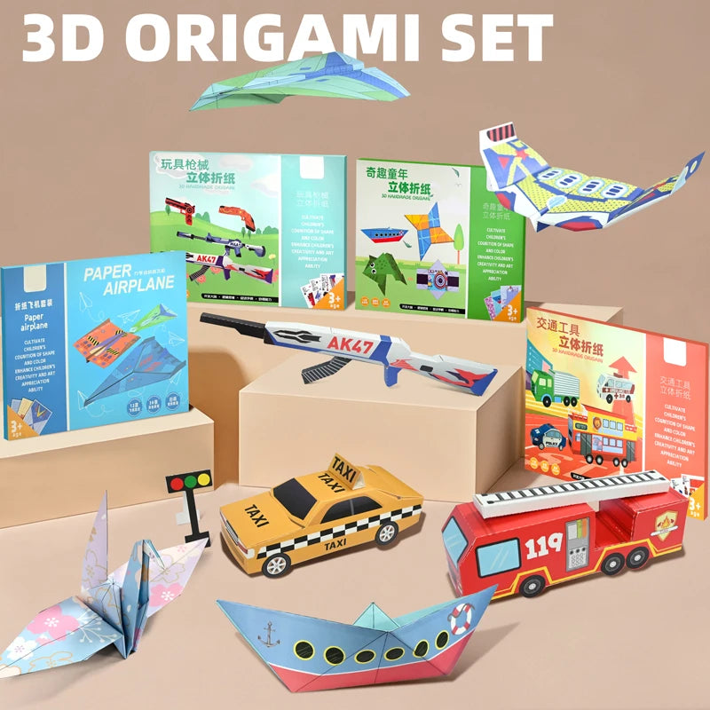 36 Sheets Kids Paper Airplane Origami Kit STEM Educational DIY Craft Toy Set Fun Parent-Child Activity Birthday Party Favor Gift