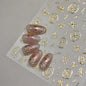 Shiny Jelly Butterfly Charming Golden Gradient Bowknot 5D Self Adhesive Nail Art Sticker Flower Petal Rhinestone Manicure Decals