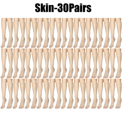 Summer Ultra-Thin Korean Style Invisible Thigh-High Socks Nude Seamless Mid-Calf Short Socks for Women Anti-Snag Sheer Stockings
