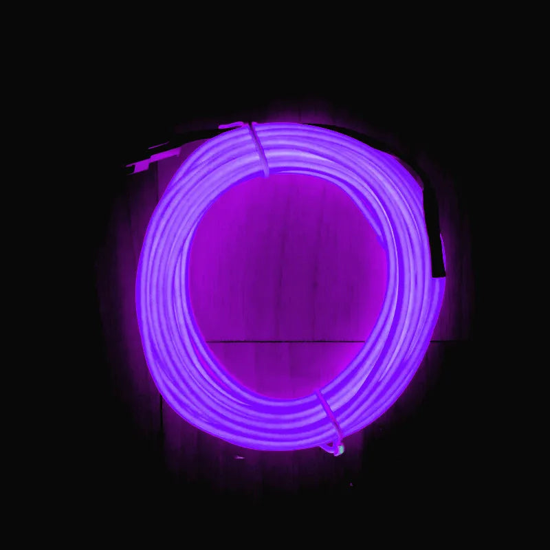 Hot Sale 1M/2M/3M/5M Car Interior Lighting LED Strip Decoration Garland Wire Rope Tube Line Flexible Neon Lights With USB Drive