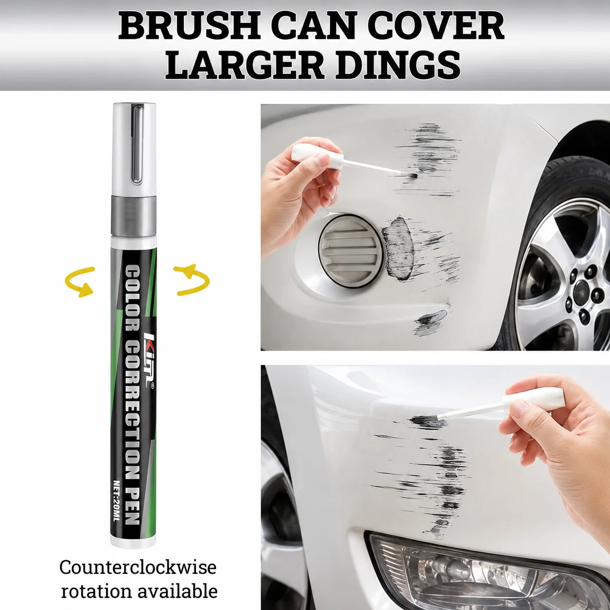 KJM Car Chrome Plating Repair Pen Metal Scratch Touch Up Paint Wheel Trim Rust Scratches Restoring Maintenance Pen