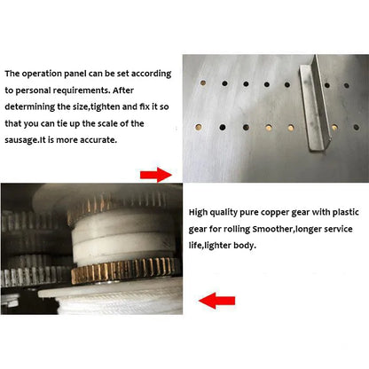 Hand-cranked automatic Food Material Portable Manual Sausage Twisting Machine Sausage Knotting Tying Binding Linker Machine