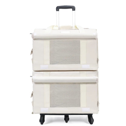 Travel Container Breathable Mesh Cat Bag Pet Carrier with Wheels Pet Moving Carrier for Transport of Cats