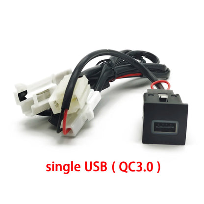 For VW Golf 6 MK6 Jetta 5 MK5 Scirocco 2006 - 2012 Car USB Charger PD Quick Charge QC3.0 Auto Phone Charging Adapter Button