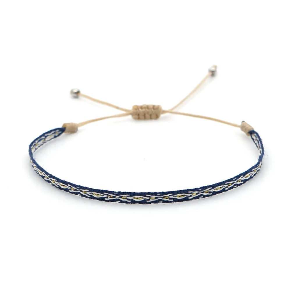 KKBEAD Wholesale Handwoven Bracelet Colombia Cloth Braided Wristband Bracelets for Women Men Gift Hippie Boho Friendship Jewelry
