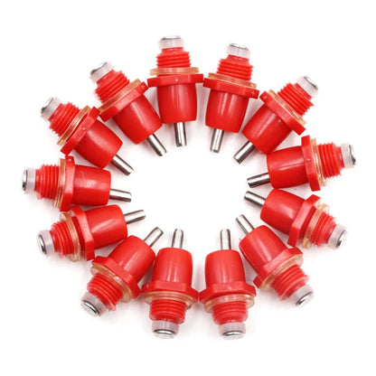 100Pcs Chicken Water Nipple Drinker Spring Type Bird Poultry Chicken With Automatic Water Dispenser Chicken Bird Feeding Water