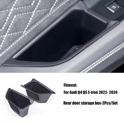 For Audi Q4 E-tron/Q5 2022-2024 Interior Organizer Storage Box Armrest Central Console Tidy Stowing Auto Accessories