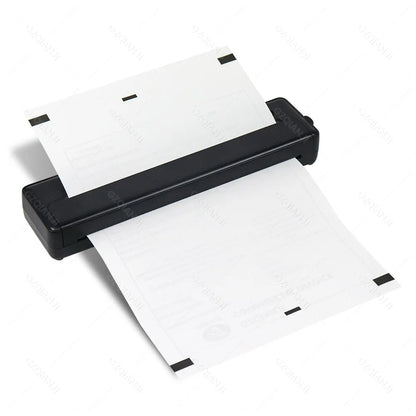 A4 Wireless Bluetooth PDF Printer Mini Portable Thermal Mobile Maker For Home Office PDF Photo Print with 50pcs Thermal Paper