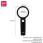 Deli High-Definition Handheld Magnifying Glass Portable Elderly Reading Aid with Dual Mirror for Identification