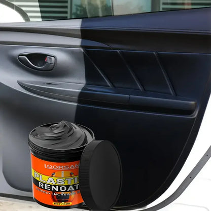 Car Interior Refurbishing Kit, Long-Lasting Plastic and Rubber Repair Agent - Enhances Black Frame Renewal, Tire Shine