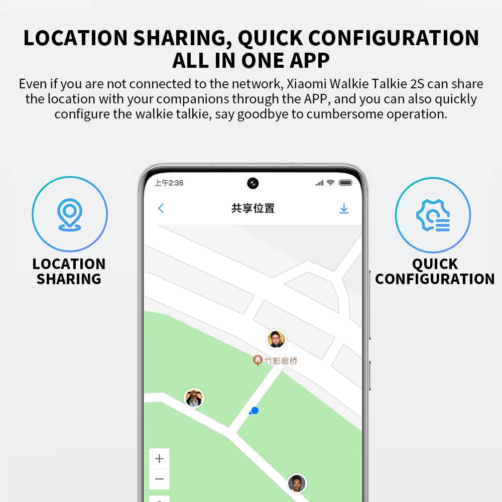 Xiaomi Walkie-talkie 2S Upgraded Version Ultra-light Ultra-thin Support Bluetooth Headset Connection Ultra-long Standby Outdoor-