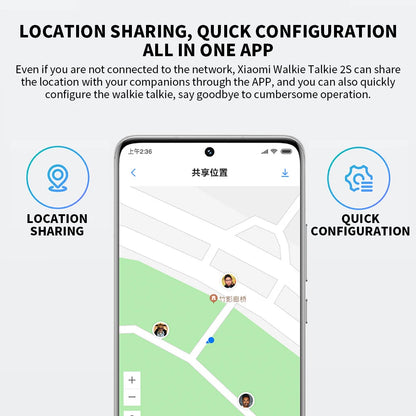 Xiaomi Walkie-talkie 2S Upgraded Version Ultra-light Ultra-thin Support Bluetooth Headset Connection Ultra-long Standby Outdoor-
