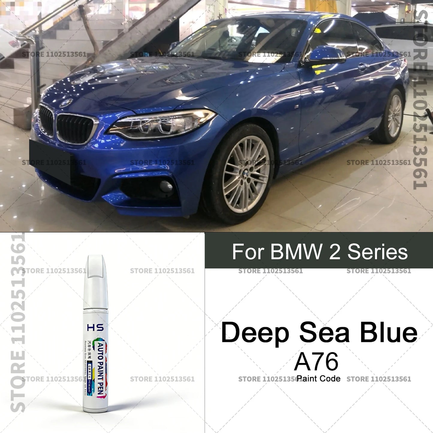 For 2014-2025 BMW 2 Series Scratch Removal and Paint Repair Pen Alpine White 300 490 Black Saphi Blue Gray  Portimao Blue