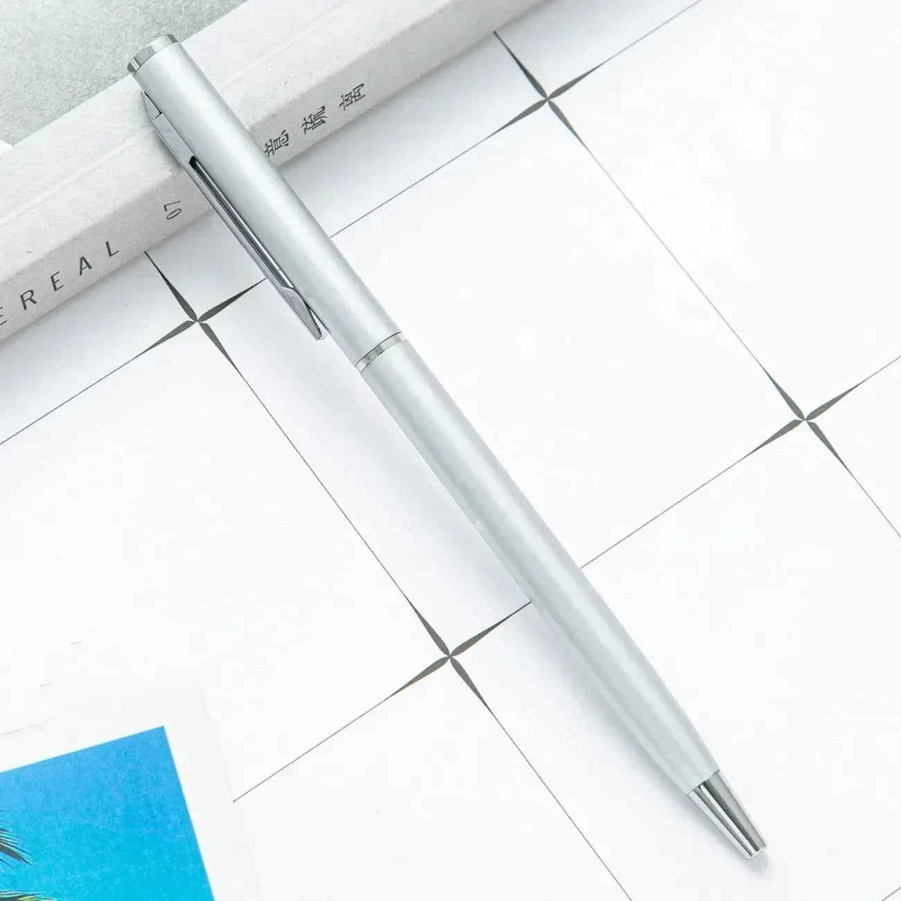 50 Pcs Metal Ballpoint Pen Rose Gold Pen Custom Logo School&office Supplies Stationery Business Gift Lettering Engraved Name