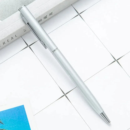 50 Pcs Metal Ballpoint Pen Rose Gold Pen Custom Logo School&office Supplies Stationery Business Gift Lettering Engraved Name