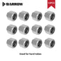 Barrow 12 PCS G1/4” Thread OD12/14/16mm Hard Tube Fitting Kit Anti-off Adapter Compression Connector for Computer Water Cooling