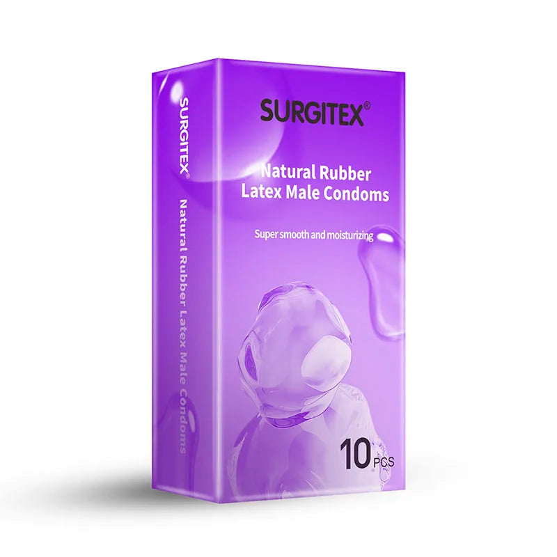 50-count pack of ultra-thin, extra-lubricated male condoms for an unrestrained pleasure experience