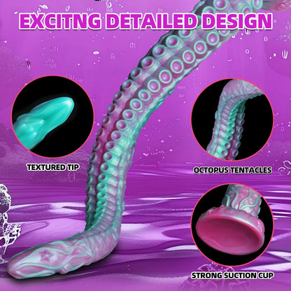 Long Anal Butt Plug Sex Toys Monster Dildo Octopus Tentacle Huge Silicone Dick Sex Adult Soft Dildo Female Masturbator