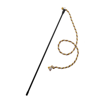Multi-functional with Bell Cat Wand Cotton Rope Bite Resistant Cat Wand Interactive Play Kitten Teething Stick Pet