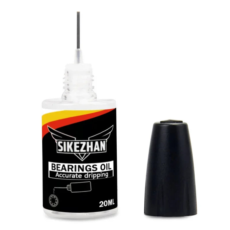 Skateboard Wheel Lube Kit, Bearing Oil + Additive Fluid, Precision Needle Tip, Fast Smooth Spin, Noise Reduction, Anti‑Rust