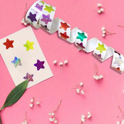 Colorful Star Stickers for Kids Reward School Classroom Adhesive Holographic Star Stickers for Teachers DIY Craft