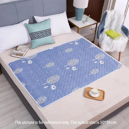 HOMEFISH Washable Mattress Urine Mat for Baby Toddlers Cute Cartoon Bed Protector Diaper Bedding Urine Pads Cloth Breathable